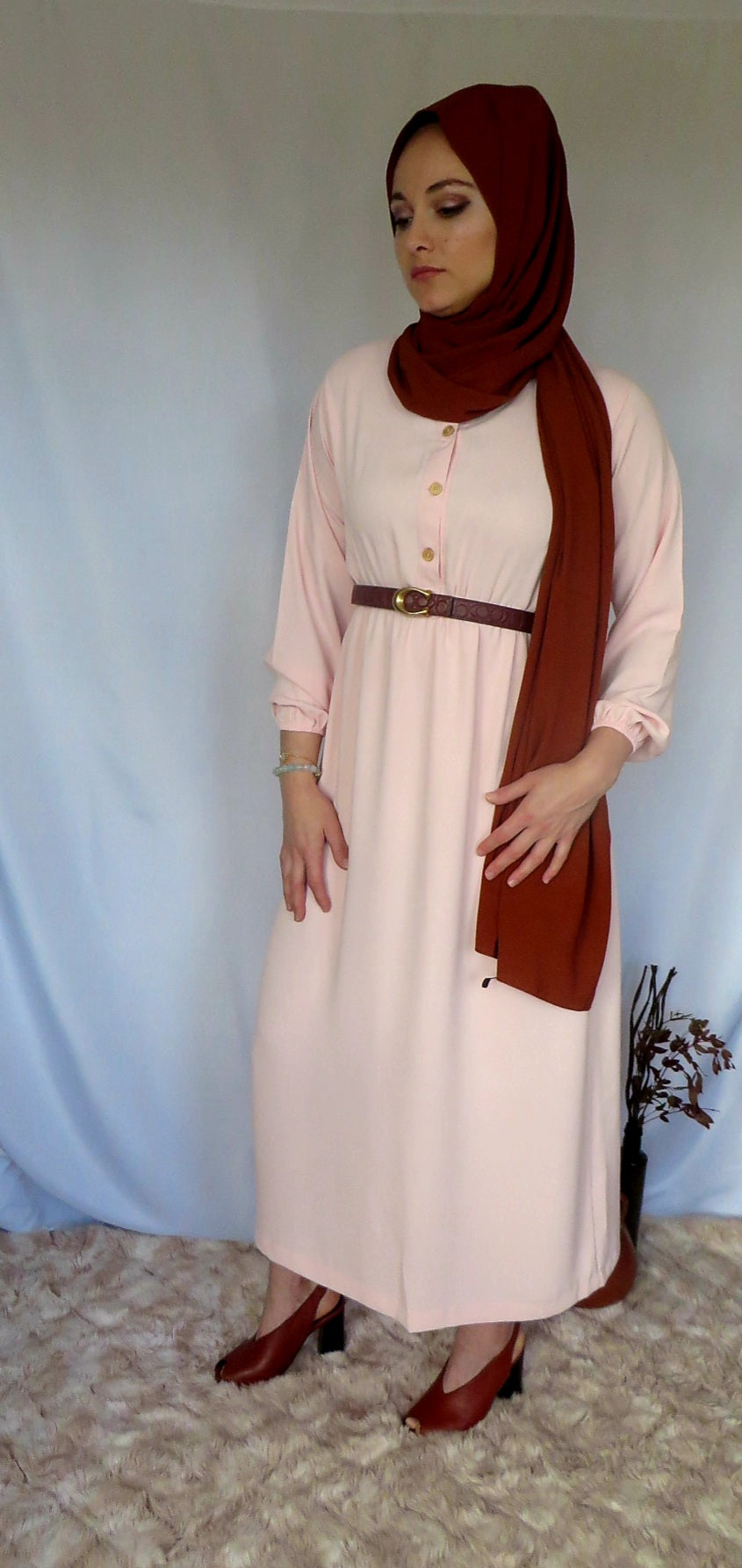 Light pink long dress