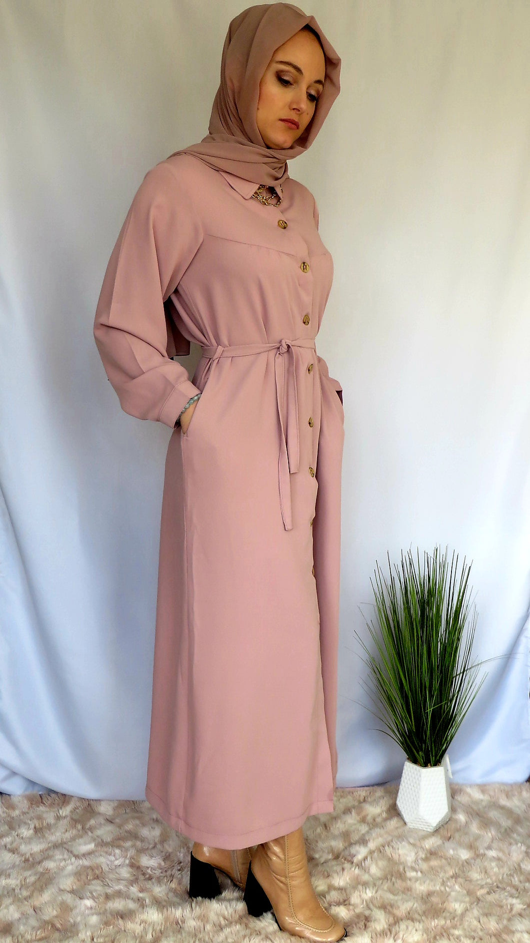 Deep Blush long dress